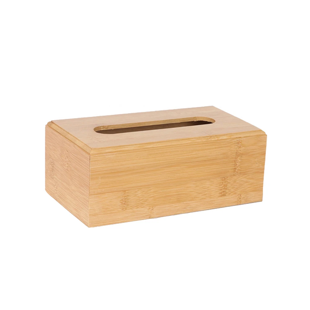 

Bamboo Rectangular Tissue Box Holder Storage Paper Box Tissue Box Cover Car Wood Napkins Holder Case Organizer Home Decoration