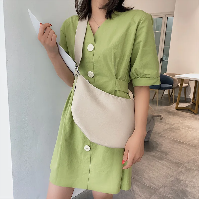 JIULIN Korean version Baitao Summer Simple Popular Women's Bag New Type of Dumpling 2019 Single Shoulder Slant | Багаж и сумки