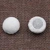 White 50/100 шт 15 мм бархат покрытая тканью, круглая кнопка с плоской задней кабошон украшения пуговицы ручная работа Скрапбукинг - Цвет: White
