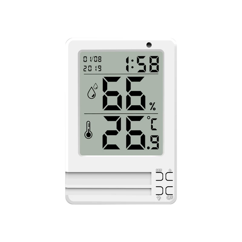 

Smart Digital Thermometer with LED Display Automatic Backlight Household Hygrometer