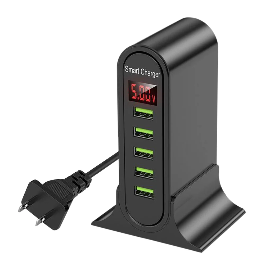 Зарядное устройство с 5 USB-портами для Xiaomi зарядная станция со светодиодным