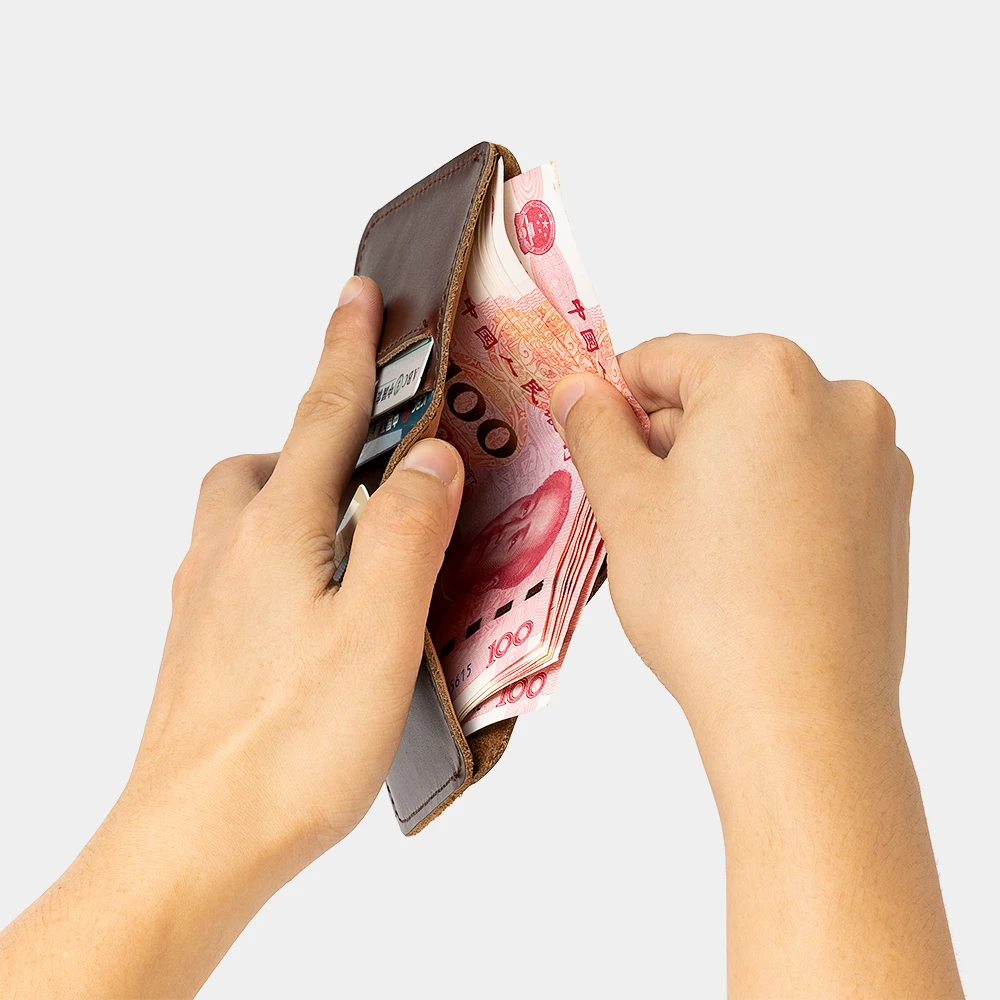 Винтажные мужские кошельки ручной работы из коровьей кожи маленький кошелек для