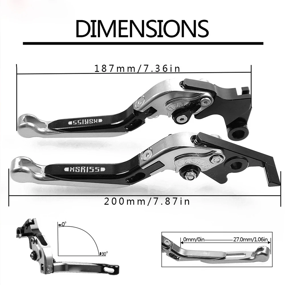 

For YAMAHA XSR155 2019 2020 Motorcycle Accessories Aluminum Folding Extendable adjustable Brake Clutch Levers With XSR155 Logo