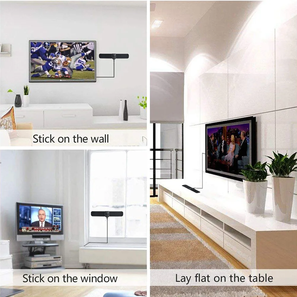 

HDTV Digital TV Antenna Indoor Aerial HD Freeview Signal Amplified Thin Film Antenna PUO88
