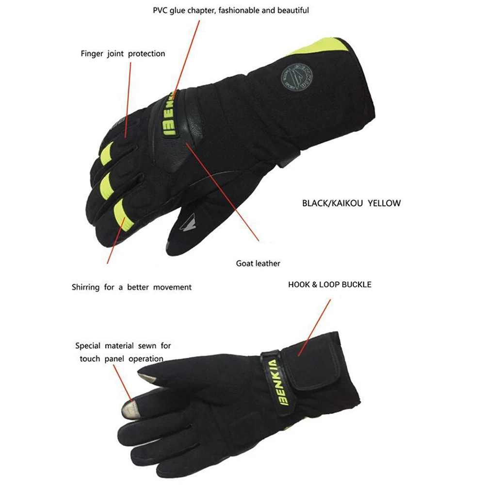 BENKIA мотоциклетные перчатки зимние хлопковые с сенсорным экраном мото Guantes Luvas