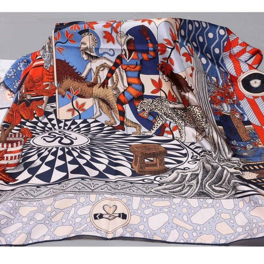 Потрясающие шарфы из 100% натурального шелка шаль платок головные женские модные