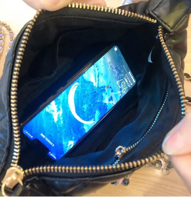 

Luxury Crystal Tassel Bucket Bag Pu Leather Plaid Chain Bags Ladies Banquet Shoulder Handbag Party Tote Womens Crossbody Bags