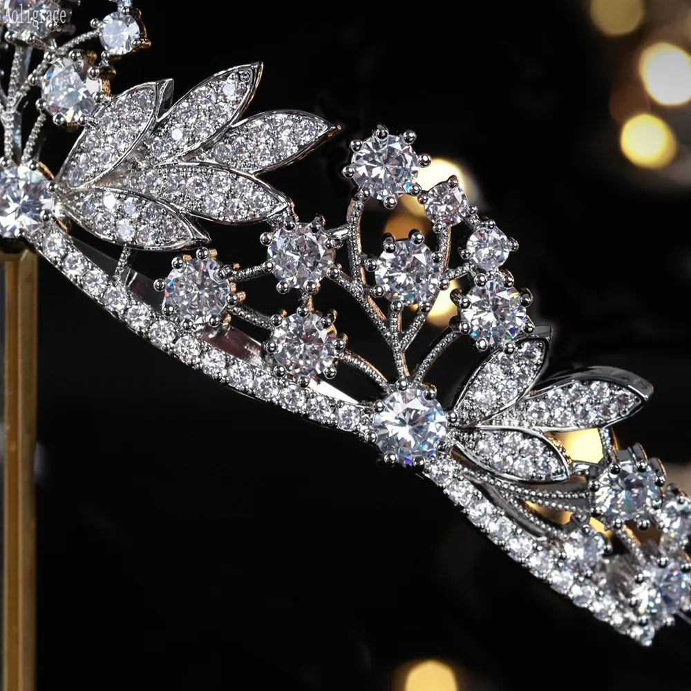 

Full CZ Zircon Princess Wedding Tiaras Cubic Zirconia Western Queen Crowns Sweet 16 Pageant Bridal Hair Jewelry Accessories
