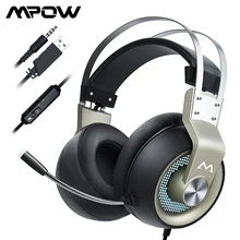 Mpow EG3 Pro Gaming Headset Surround Sound Over Ear Headphones with Noise Cancelling Mic Headphone for iPad PS4 PC Laptop Tablet