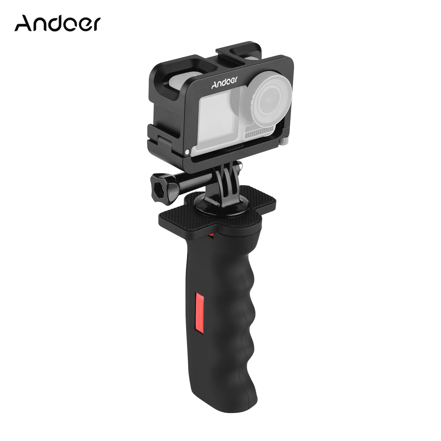 

Andoer Metal Camera Cage Compatible with OSMO ACTION Vlog Shooting Cold Shoe Mount 1/4 Screw Interfaces photography accessories