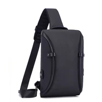 famous brand men chest bag waterproof anti theft usb charging cross body shoulder messenger bags for male boy