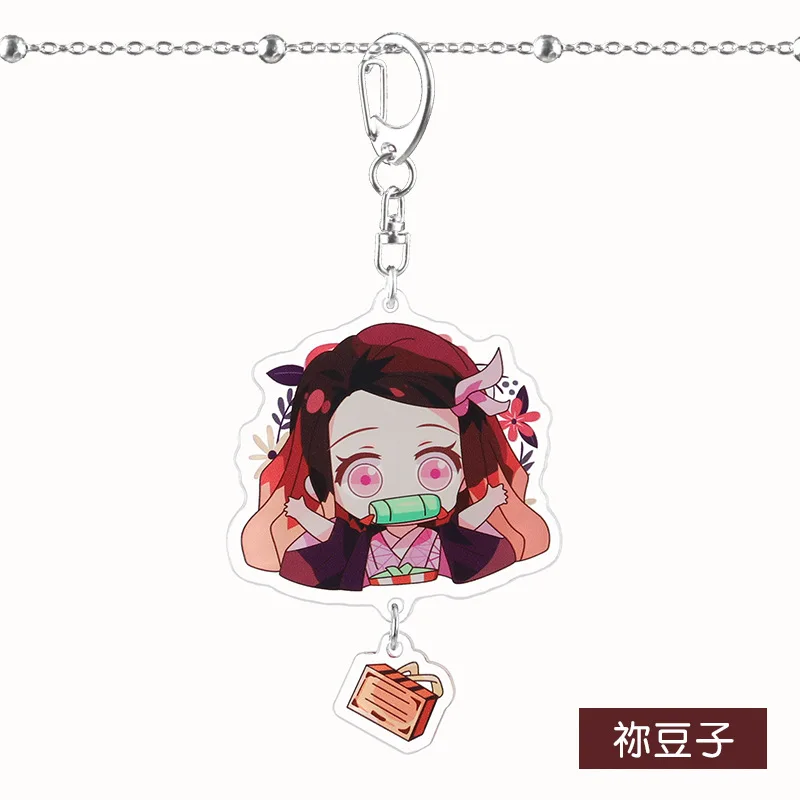 

Demon Slayer Key Chains Anime Fashion Brinco Blade Of Ghost Keyring Kamado Tanjirou Yaiba Student Knapsack Accessories Keychain
