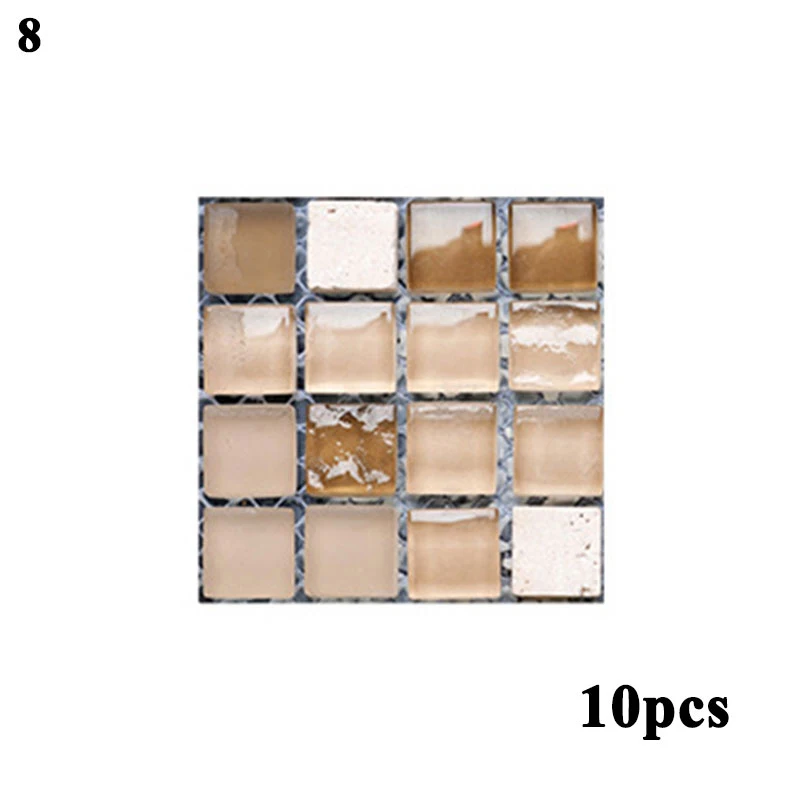 

Magic Gel Tiles Self Stick Mosaic Tile for Kitchen and Bathroom Backsplash Creative Brick Crystal Wallpaper - 1 Sheet