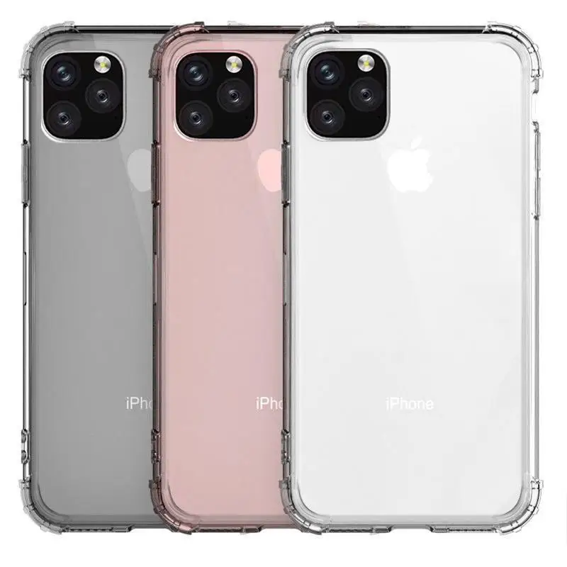 Защитный чехол для iPhone 11 Pro Max 2019 X XS Four Corner усиленный силиконовый прозрачный XR 6 6S 7 8