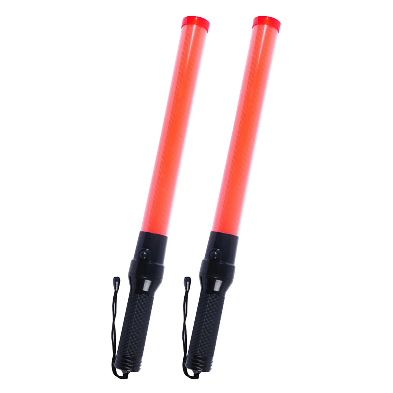 

2pcs 21inch Police 2 Flashing Modes PVC Multifunctional LED Traffic Baton Anti Slip Handle Safty Signal Battery Operated Warning