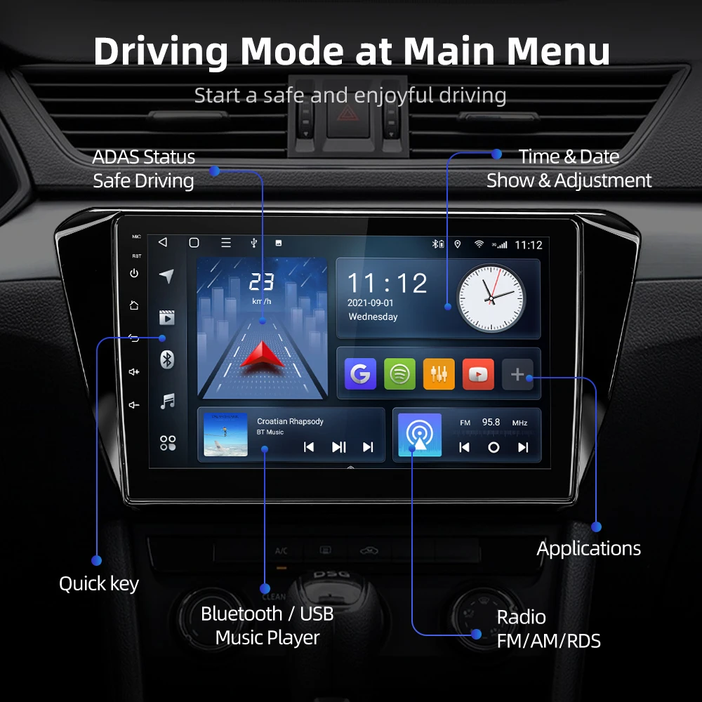 Автомобильный радиоприемник ISUDAR T68 Android10 GPS для Skoda Superb 3 2016- CANBUS автомобильный