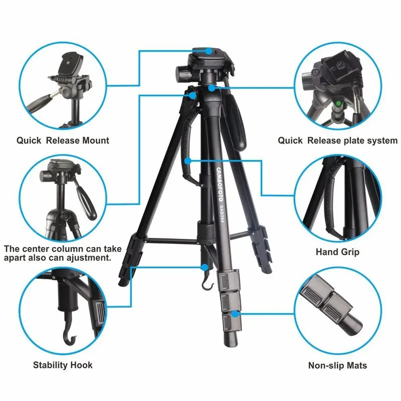 SAB264 SLR Camera Tripod Portable Multi-functional Removable Monopod | Электроника
