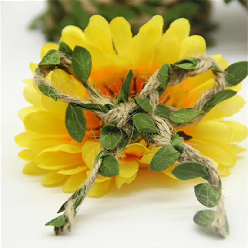 10 м/лот искусственный листок натуральный гессийский джутовый шпагат лента из