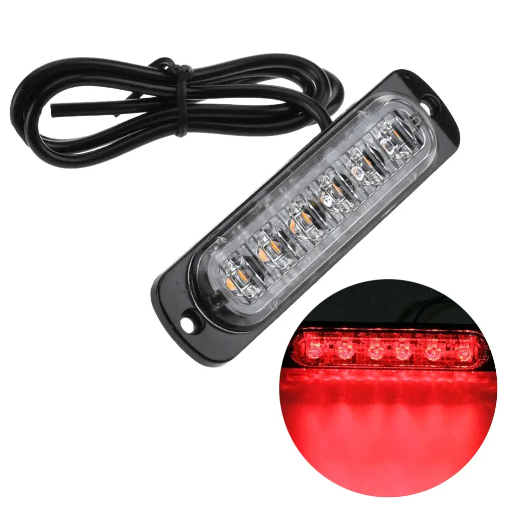 DC 12V красный 4/6/12 светодиодный стробоскоп Предупреждение светильник решетка автомобиля мигающий светильник грузовик Маяк опасности аварийного трафика светильник светодиодный срочно лампа