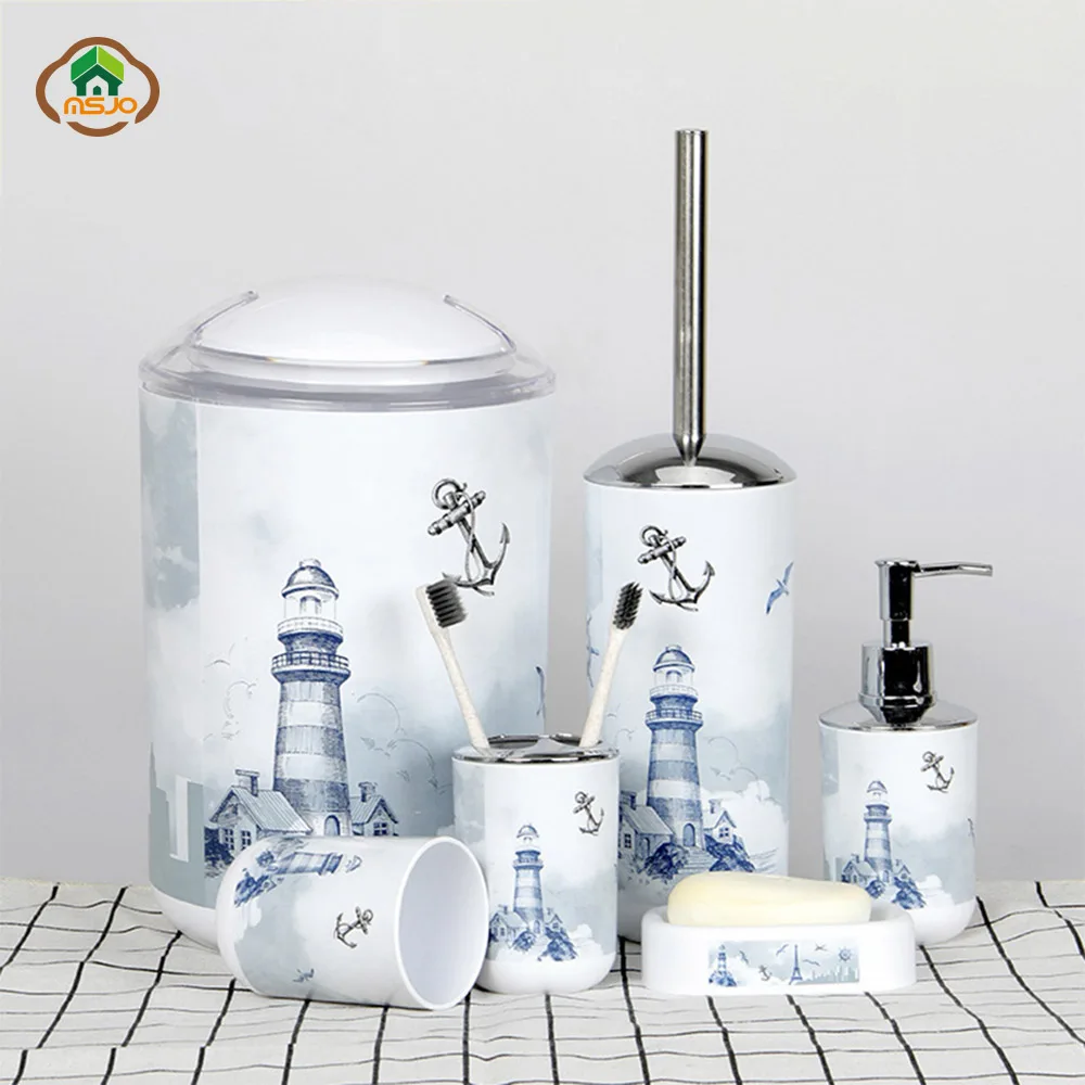 MSJO набор аксессуаров для домашнего декора ванная комната 6 шт. эйфелева раковина