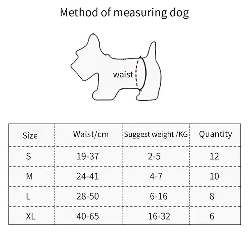 

Pet Male Dog Disposable Diapers Dog Safety Pants Small Dog Underwear Diapers Pet Diapers Estrus Pants