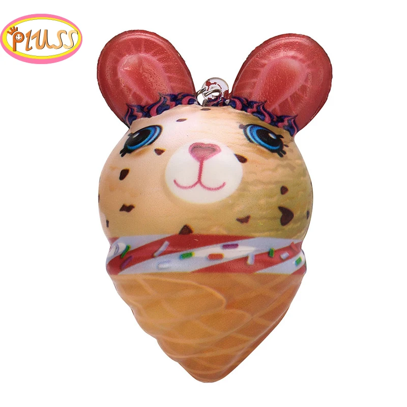 Ключевая цепочка Кавай Носитель Кролик Мягкая Картонная Животное Медленно Восстанавливающийся ПУ Хлебный Торт Сжимаемая Игрушка Сладкого Запаха Средство от Стресса Забавные Игрушки для Детей.