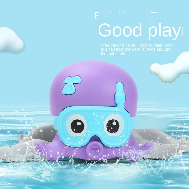 bath shower octopus bathing toys for baby boys 0 12 months kids crawling beach toys toddler bathtub bathroom swimming pool water free global shipping