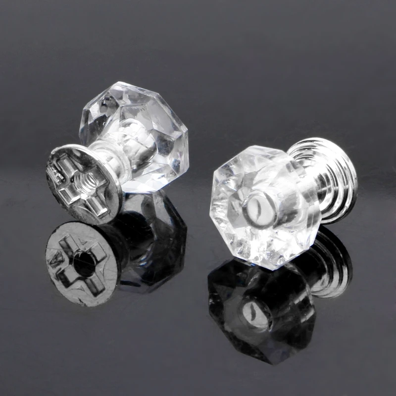 

10PC Diamond Shape Crystal Glass Cabinet Knob Drawer Pull Handle For Jewelry Box