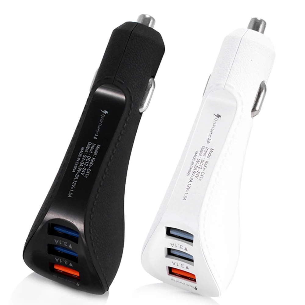 QC 3 0 порта USB Автомобильное зарядное устройство адаптер Быстрая зарядка для iPhone