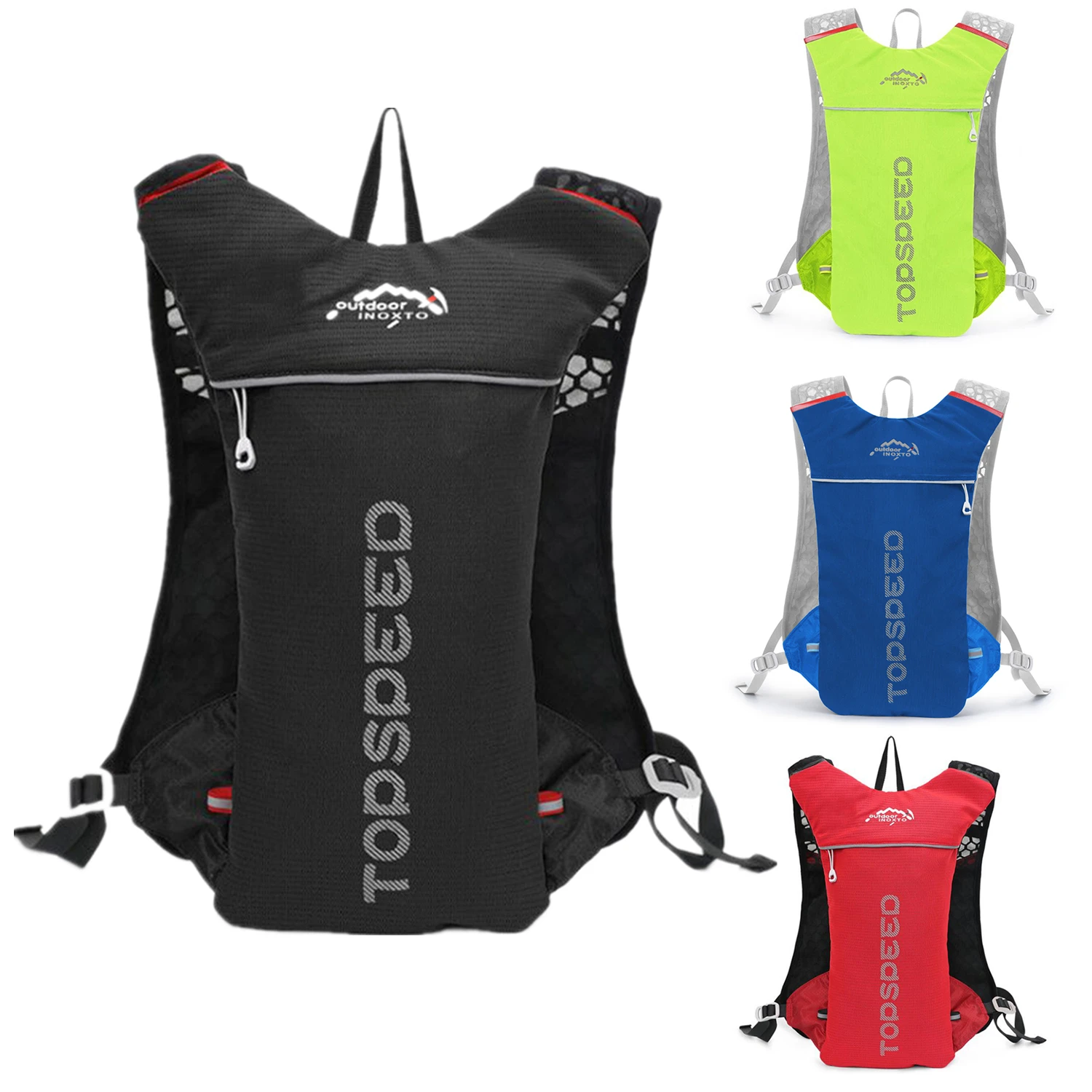 

INOXTO trail running-ultra-light 5L backpack, running hydration vest, marathon, bicycle 1.5L 2L Water Bag
