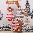 Рождественский деревянный кулон, подвесные дверные украшения, Рождественская елка для дома, рождественской вечеринки, фестиваля, подвесные украшения сделай сам с колокольчиком