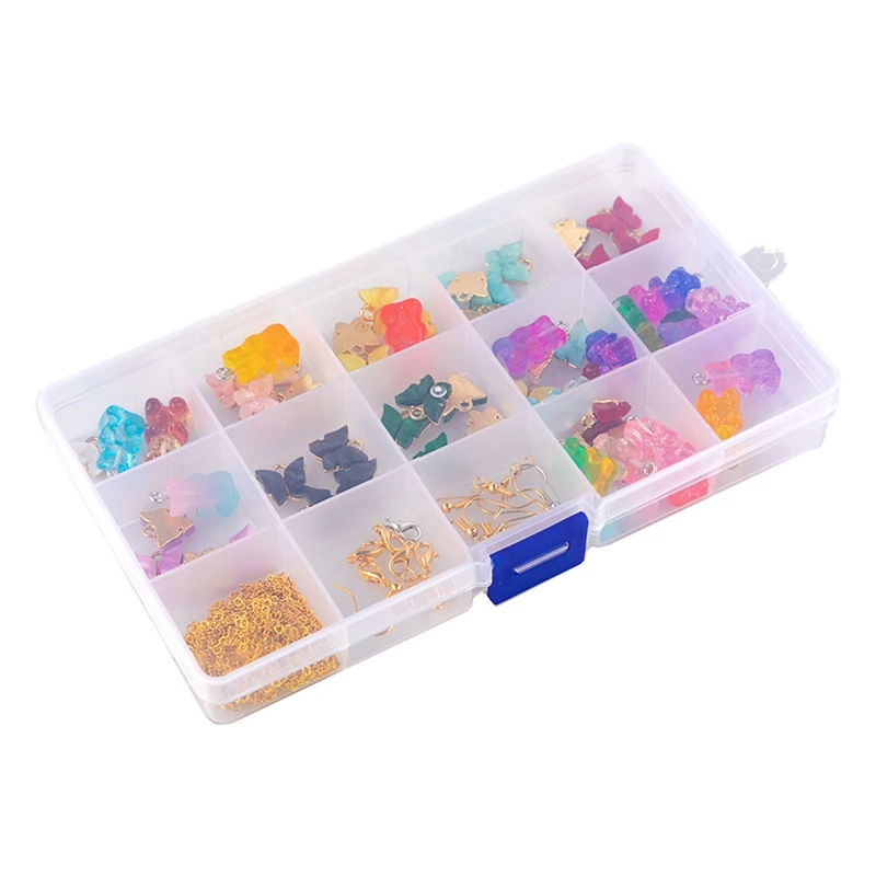 

Acrylic Butterfly Charms and Bear Candy Pendant Set Colorful for DIY Jewelry Craft Making Earring Bracelet Necklace