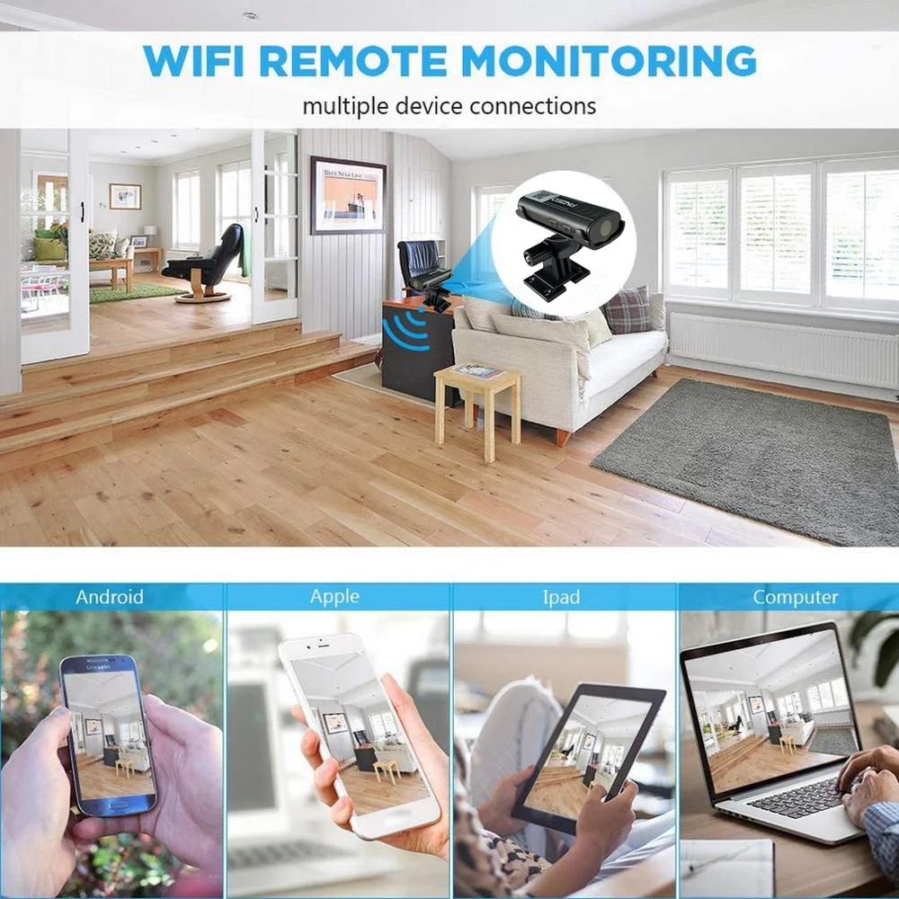 Мини-камера для домашней системы безопасности 1080P HD Wi-Fi | Электроника
