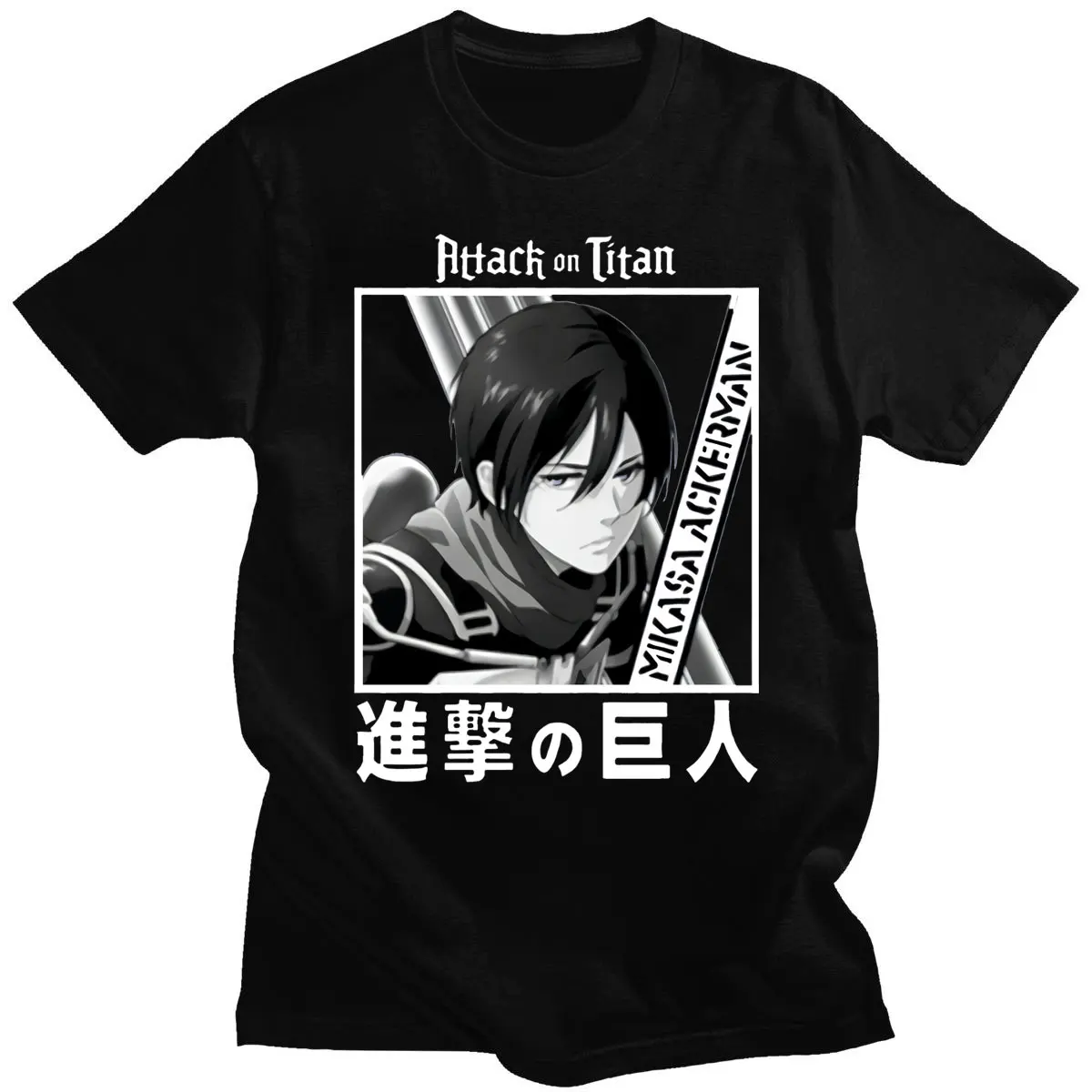 

Japanese Anime Eren Yeager T-shirt Spring Attack on Titan Short Sleeve Male Oversized Casual Hip Hop T Shirt Men Tshirt Tops