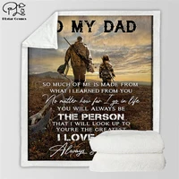 to my dad 3d printed fleece blanket beds hiking picnic thick fashionable bedspread sherpa throw blanket 06