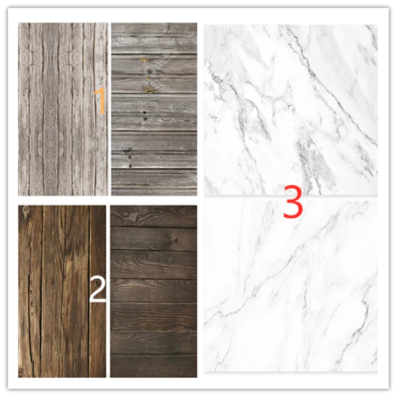 

Photo Studio Background Backdrop 57x87cm 3PCS/Lot 2 Sides Different Printing Wood Marble For Table Photography Food DrFink