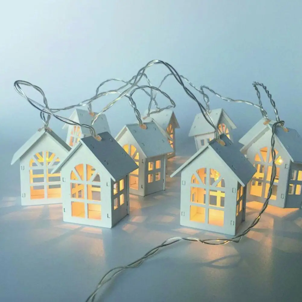 Новый светодиодный светильник гирлянда в виде деревянного дома 2 м 10