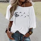 Блузка для женщин; Большие размеры одно плечо Boho блуза цветочный принт футболка плюс размер топ летние свободные Blusas Mujer De Moda 2020