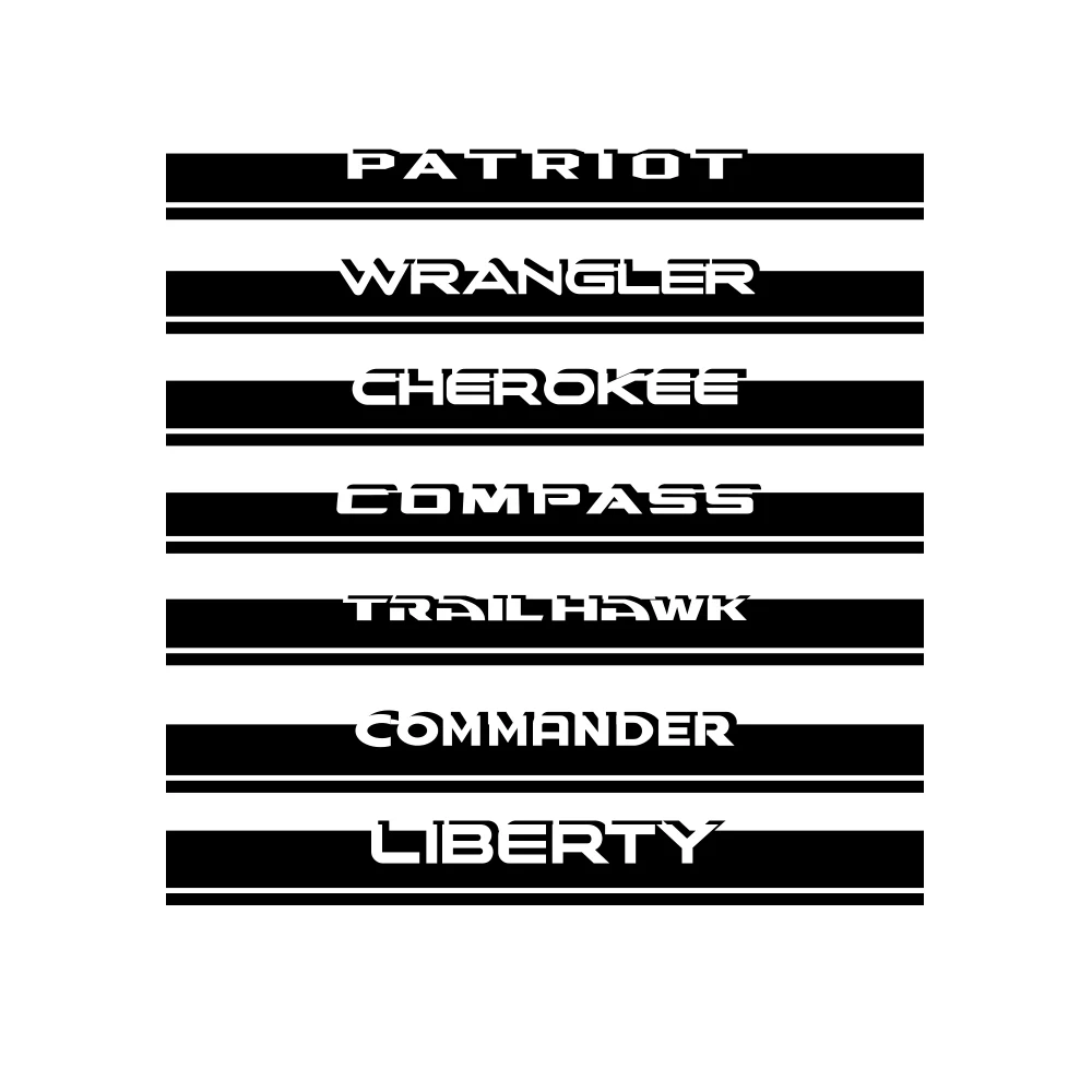 Car Hood Trim Stickers For Jeep Wrangler JK Cherokee Patriot Trail Hawk Compass Vinyl Film Decor Decals Auto Tuning Accessories |