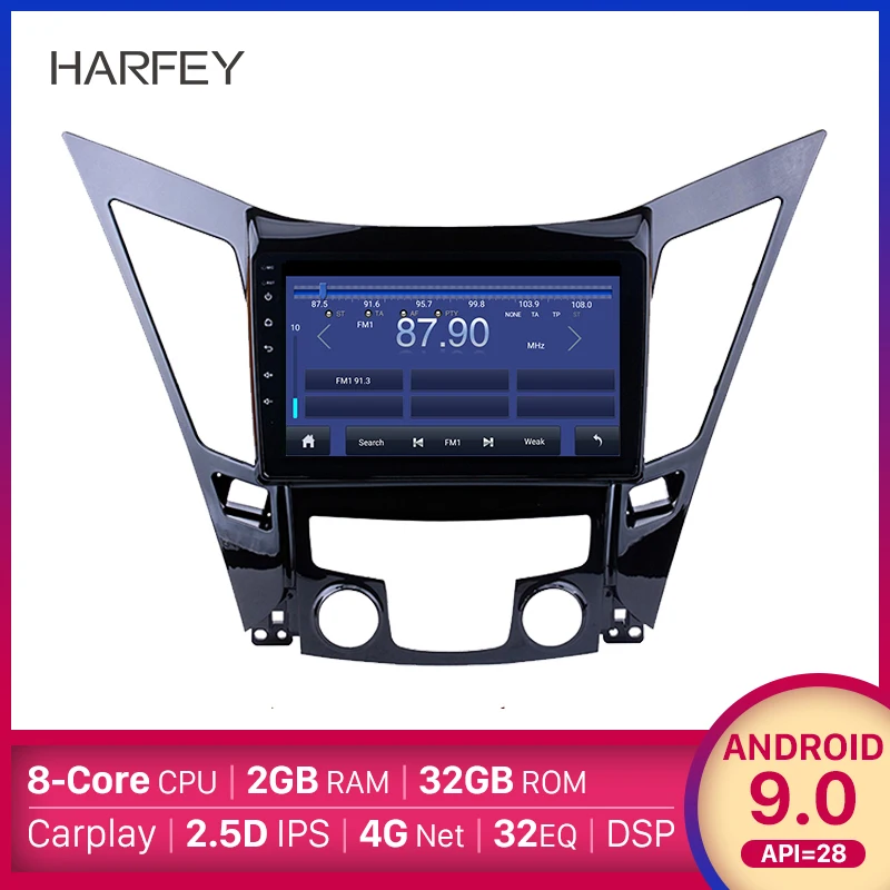 Мультимедийный плеер Harfey стерео система 9 дюймов на Android 2011 с GPS Wi Fi USB Aux для HYUNDAI