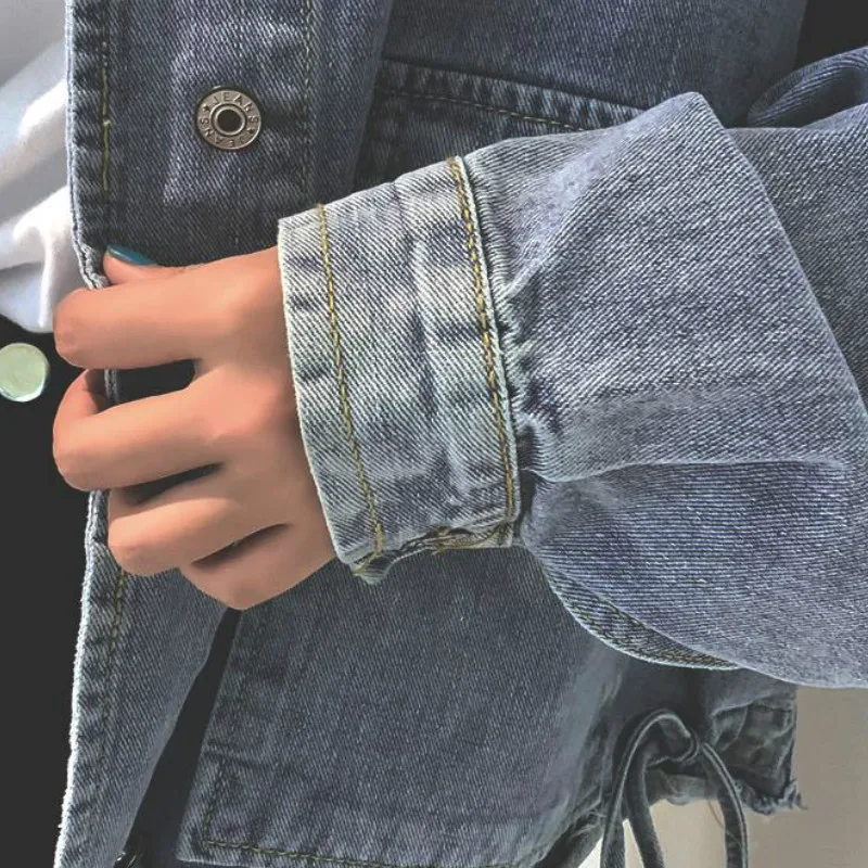 

Jackets Women Denim Leisure Street Wear Vintage Basic Classic Korean Style for Womens Lady Loose All-match Simple Trendy Newest