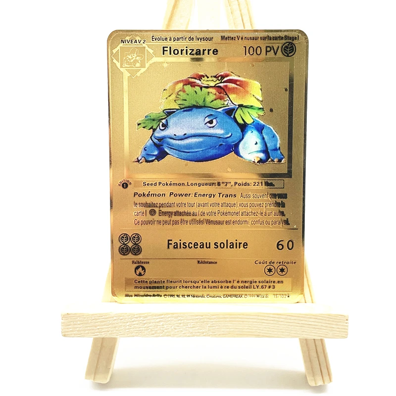 Etiqueta de tarjeta de Pok&eacute;mon de Anime PV franc&eacute;s, MEGA Vmax, Charizard, Pikachu, colecci&oacute;n de batalla, modelo de juguete de cartas de Pokemon, novedad de 2021-4