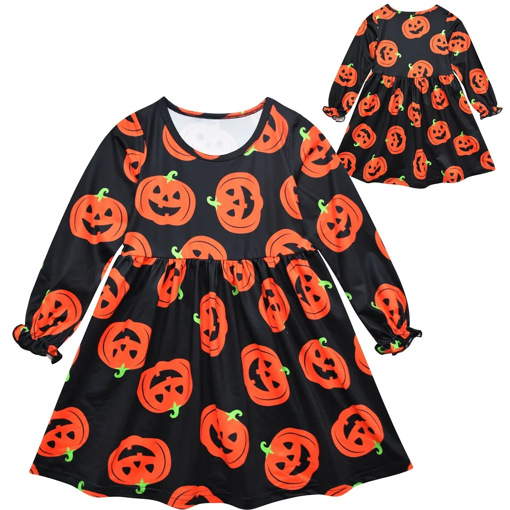 Детское платье для Хэллоуина осень/зима карнавальный костюм с длинным рукавом