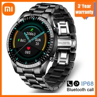 xiaomi luxury mens watches steel band fitness watch heart rate blood pressure activity tracker call smart watch for men