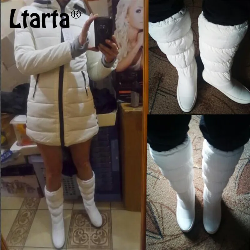 LTARTA/ г.; женские зимние сапоги до колена; повседневные зимние сапоги на пуху; популярные слипоны с круглым носком; высокое качество; X-85