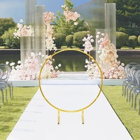 wrought iron wedding mariage round backdrop arch stand birthday party diy decoration stage circle arch outdoor background frame