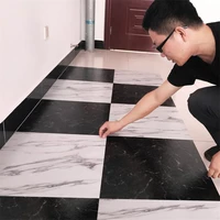 High-end Self-adhesive pvc floor sticker cement floor thick wear-resistant waterproof floor leather ins net red floor glue brick