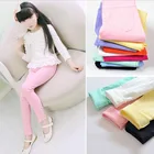 Детские брюки весенне-осенние штаны для девочек хлопковые леггинсы ярких цветов детские брюки-карандаш повседневные узкие брюки для девочек от 3 до 10 лет