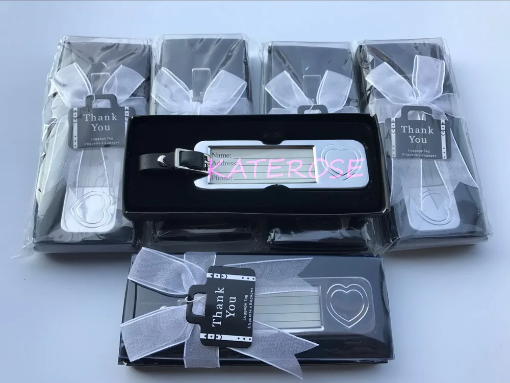 (10 шт./лот) Бесплатная доставка + хромированная бирка для багажа с сердечком и