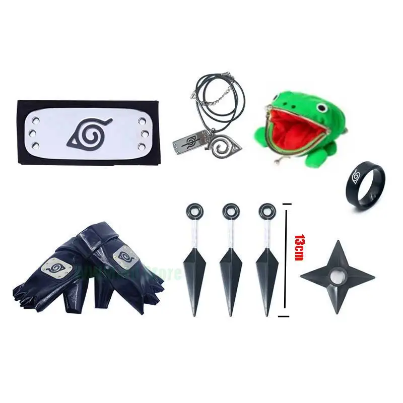 

Hapyto Hatake Kakashi Kunai повязка перчатки, маска для лица, оружие, набор аксессуаров для косплея